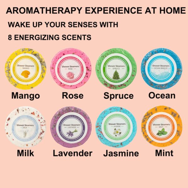 Shower Steamers Eight Fizzies With Natural Essential Oils For Home SPA Relaxation - Image 3