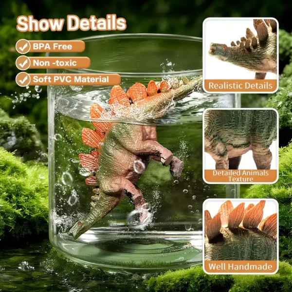 [Dinosaur Toys] 45pcs Realistic Dinosaur Toys For Kids | Dinosaur Figures With Eggs, Trees And Fences To Create Dinosaur Worlds, Educational Dolls, Perfect Gift For Boys And Girls - Image 4