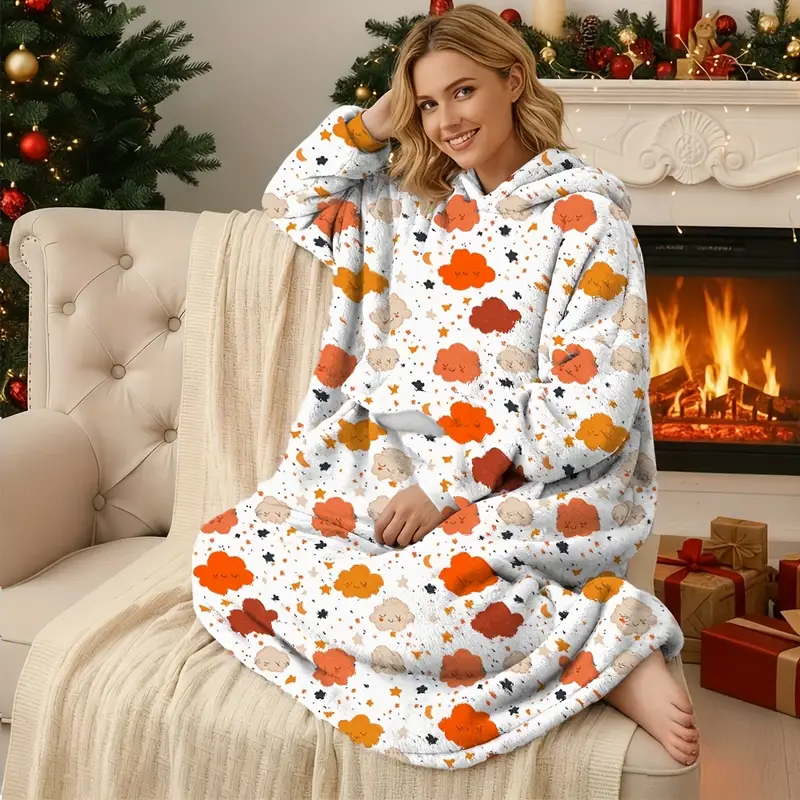 THE COMFY Original Shark Tank Featured Wearable Blanket Hoodie - Oversized & Microfiber All-in-One Coat-Like Jacket, One Size Fits All