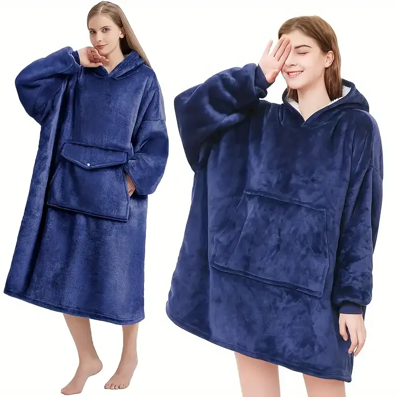 THE COMFY Original Shark Tank Featured Wearable Blanket Hoodie - Oversized & Microfiber All-in-One Coat-Like Jacket, One Size Fits All - Image 4